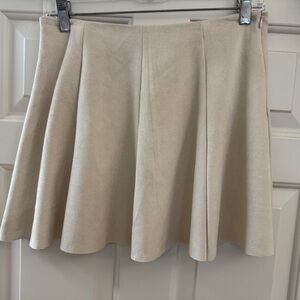 Adorable skater mini skirt faux suede material